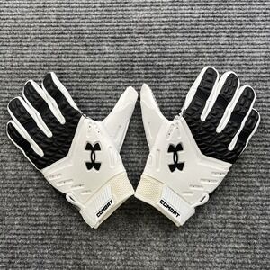 Under Armour Combat Size 2XL White Black FF Football Gloves SFIA Certified‎ NIB